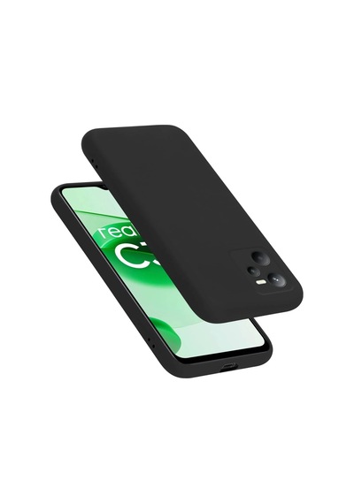 Newface - 487 - Realme C35 Kılıf First Silikon - Csmo-tex - - Siyah