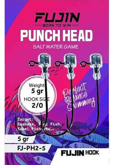 Fujin Punch Head 2/0 5gr Jighead 3 lü Paket