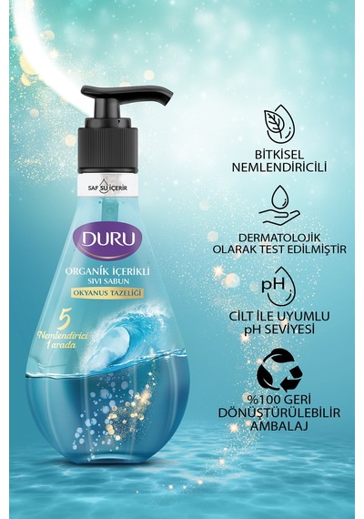 Organik Içerikli Okyanus Tazeliği Sıvı Sabun 3x500ml