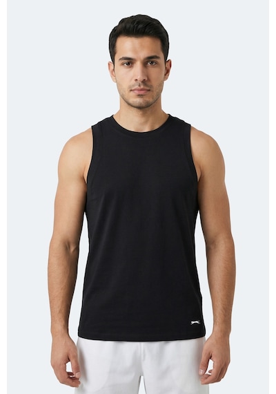 Slazenger Kulap Erkek Kolsuz Siyah Tişört Siyah