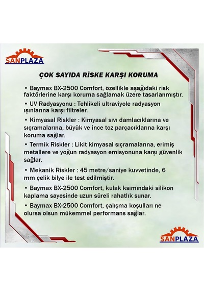 Tr Bx-2500 Comfort Antifog Şeffaf Buğu Yapmayan Çizilmez Gözlük