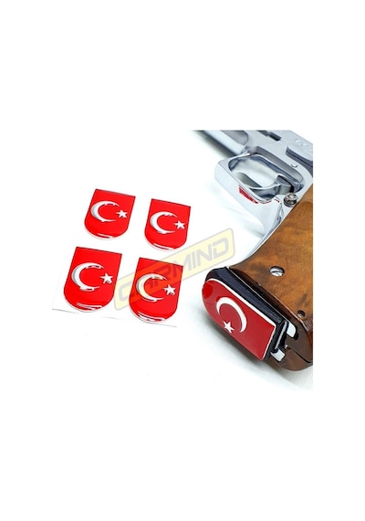 Türk Bayrağı Şarjör Sticker 4 Adet