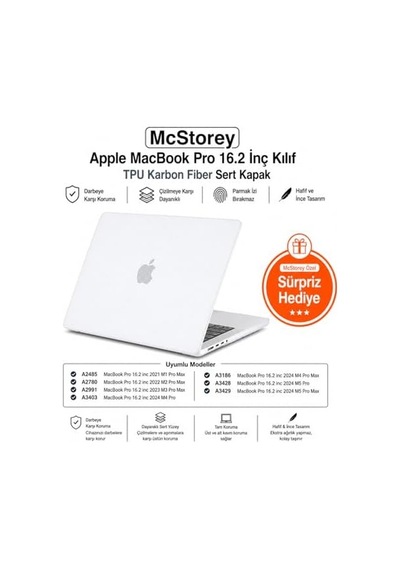 Macbook Pro 16.2 İnç Kılıf A2485 A2780 A2991 A3403 A3186 A3428 A3429 Uyumlu Karbon Fiber Görünümlü Sert Kapak İnce Hafif Koruyucu Hard Case Şeffaf