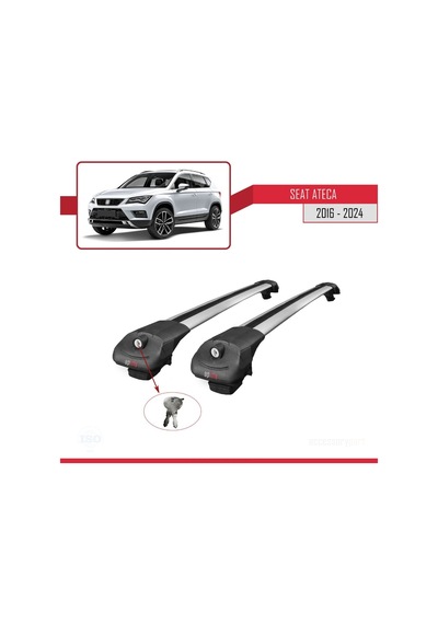 Seat Ateca 2016 Ve Sonrası İle Uyumlu Ace-1 Ara Atkı Tavan Barı Gri