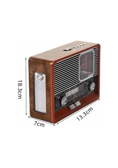 Vintage - 851 - Nostaljik Radyo Aux Usb Sd Kart Girişli Şarjlı - Flzdgnkr - Bluetooth Bağlantılı