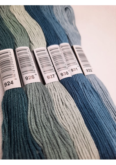 Almila 6 Adet Muline 8 Metre 6 Kat Farklı Renk Kanaviçe Nakış Ipi (527089898)
