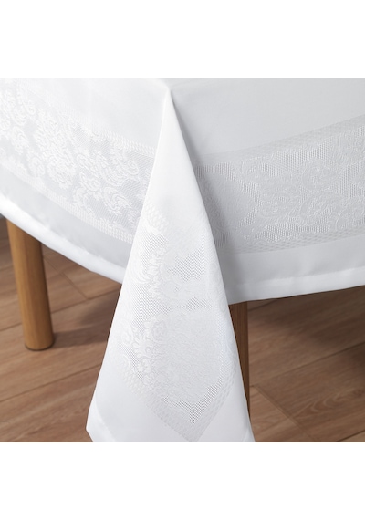 Schafer Home Amar Masa Örtüsü 150x220cm 1 Parça - Beyaz Beyaz