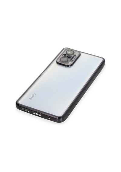 Gld-spt- Newface Xiaomi Redmi Note 10 Pro Kılıf Razer Lensli Silikon - Siyah