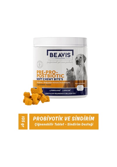 Kedi Köpekler İçin Probiyotik Ve Sindirim Destekli Çiğnenebilir Tablet 105 Gr