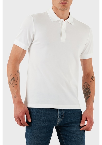 Calvin Klein Erkek Polo Yaka T Shirt K10k114484 Yaf Beyaz Beyaz