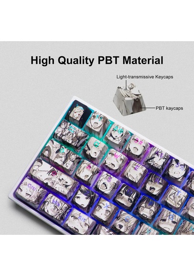 Pbt Anime Keycaps 108 Tuşlar, Xvx Japon Özel Arkadan Aydınlatmalı 61/87/104/108 Cherry Gateron Mx Anahtarları Mekan