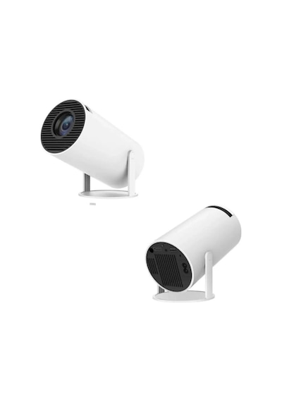 Lobo Beyaz Taşınabilir Sinema Projektörü 1280 720p Ev Sineması Bluetooth Android 11 Akıllı