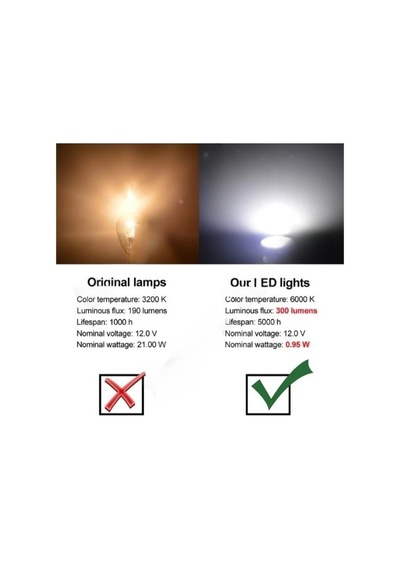Sisa BA15S 1156 12 Cob Led Sinyal Stop Geri Vites Ledi 2 Adet