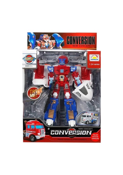 1:24 Sesli Ve Işıklı Dönüşebilen Robot 22 Cm