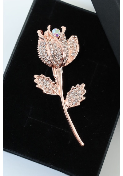 Gold Gül Broş. Taşlı Tasarım Altın Gül Broş. Yaka İğnesi Gül Broş. Kadın Broş. Broş. Gül Broş. Gold