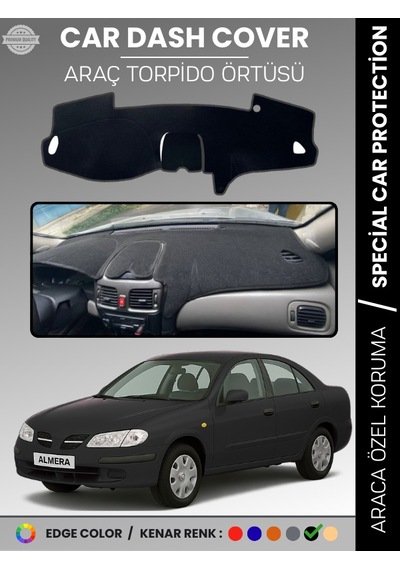 Nissan Almera Kapaklı 2000-2006 Torpido Örtüsü Premium Torpido Koruma Araca Özel Uv Koruma - 159 Stiloto