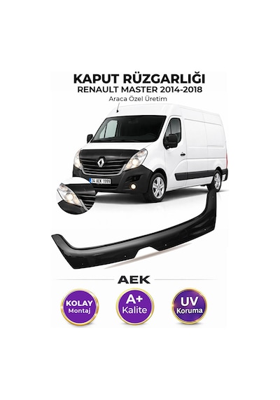 Renault Master 2014-2018 Araca Özel Üretim "4mm" Kaput Rüzgarlığı