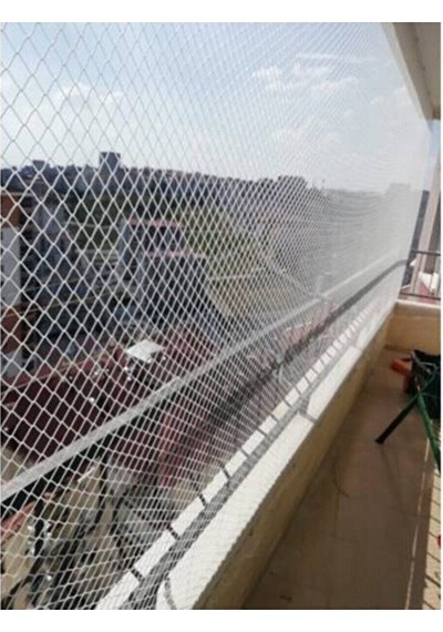 2,50 X 13 Metre Montaj Malzemeli Kedi Kuş Filesi Balkon Kapama Ağ