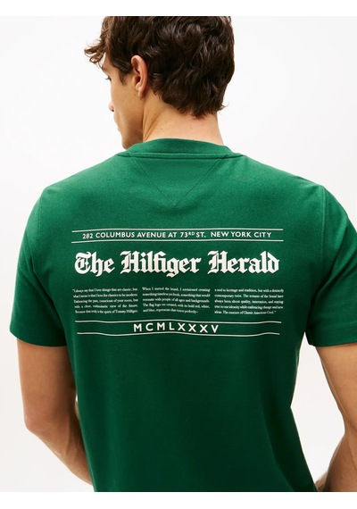 Tommy Hilfiger Hılfıger Herald Back, L6k Yeşil Erkek T-shirt