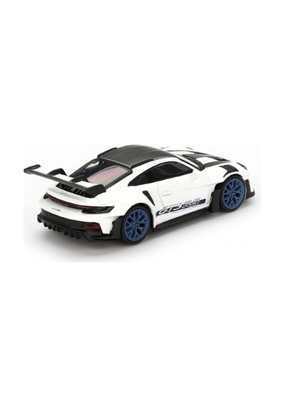 1/64 Porsche 911 992 Gt3 Rs Weissach Package White With Indigo Blue Çok Renkli