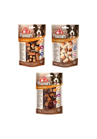 8in1 Flavours 3 Çeşit Karma Köpek Ödülü X 3 Adet