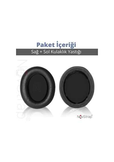 Novstrap Anker Soundcore Life Q10 Q10 Bt İle Uyumlu Kulaklık Pedi Süngeri Yastığı Siyah