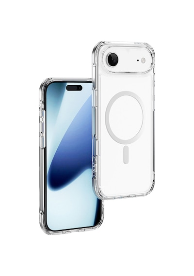 Apple Uyumlu iPhone 17 Air Kılıf M-safe Şarj Özellikli Wiwu Mcc-702 Titanyum Pro Serisi Sert Pc Kapak Şeffaf Şeffaf