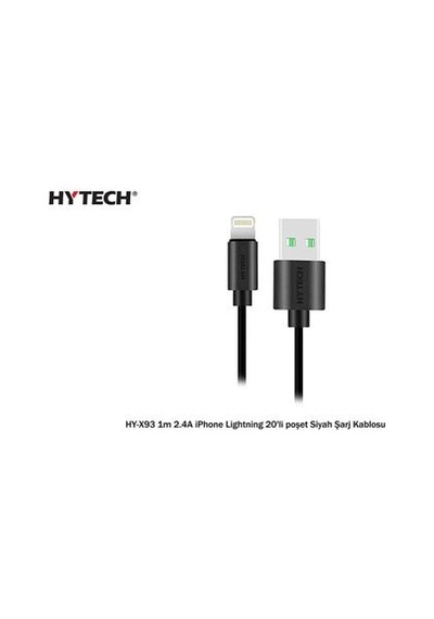 Hytech Hy-x93 1m 2.a İphone Lightning Şarj Kablosu Siyah