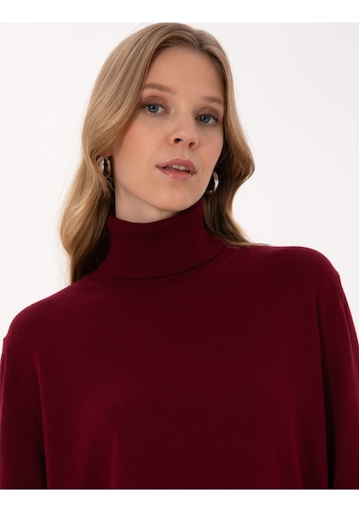 Pierre Cardin Kadın Vişne Kazak /triko 50316385-vr223 Vişne