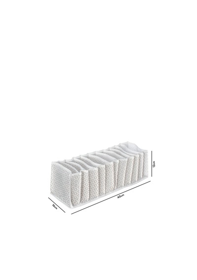 Medium 11 Gözlü Çekmece Içi Düzenleyici Organizer 16 X 40 X 12 Kumaş Gri Tr Diğer