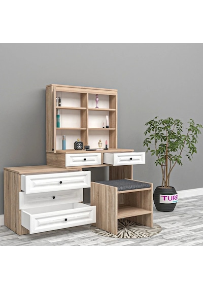 Bird Membran Makyaj Masası Mdf Siyah Bird Membran Makyaj Masası Mdf Siyah