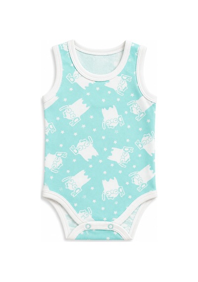 Babyhola 3'lü Bebek Çıtçıtlı Atlet Badi Bö Sevimli Hayalet Desenli 3681 Mint