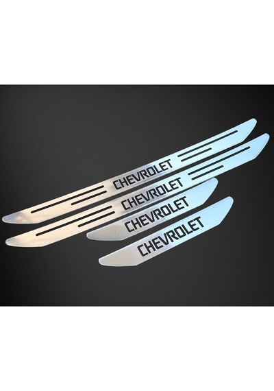 Chevrolet Kalos Özel Kapı Eşik Yazısı Krom