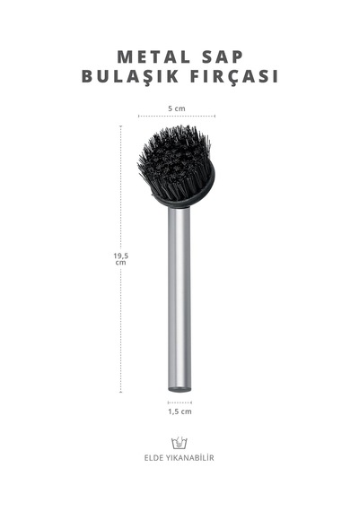 Milena Life Metal Saplı Pratik Lavabo ve Bulaşık Fırçası 10'lu