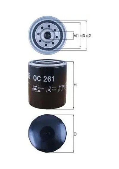 Jeep Grand Cherokee 2 Yag Filtresi 4.7 1999-2000 Mahle Oc261