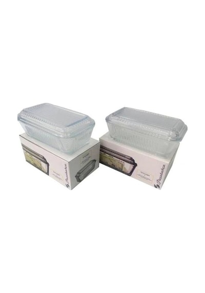 Paşabahçe Tereyağlık 97711 Frigo Cam Kapaklı 2 Adet Şeffaf