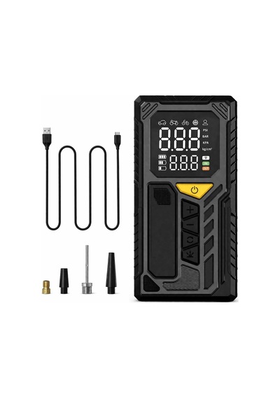 Tr Kablosuz Lastik Şişirme Pompası, 150 Psı Taşınabilir Hava Kompresörü, 4000 Mah Şarjlı Dijital Hava Basınç