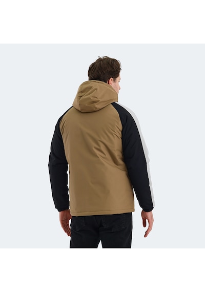 Slazenger HINOX Erkek Kapüşonlu Bej Mont & Kaban