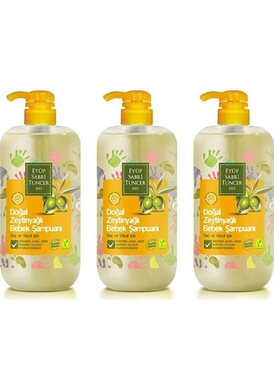 Eyüp Sabri Tuncer Doğal Zeytinyağlı Bebek Şampuanı 600 Ml X 3