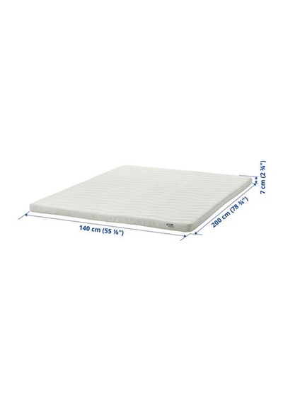 Ikea Norrsele Çift Kişilik Yatak Pedi, Beyaz, 140x200 Cm