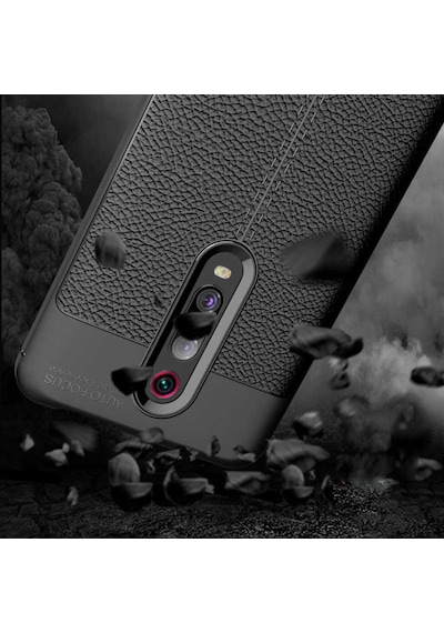 Redmi K20 K20 Pro Deri Görünümlü Kamera Korumalı Silikon Kılıf