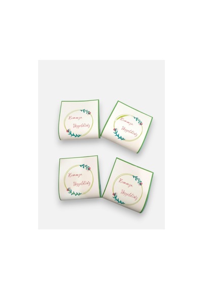 50 Adet Minimal Çiçekli Kına Gecesi Dağıtmalığı 6x6,5 Cm - 3-4 Gr Hijyenik Paketli Hazır Kına Seti