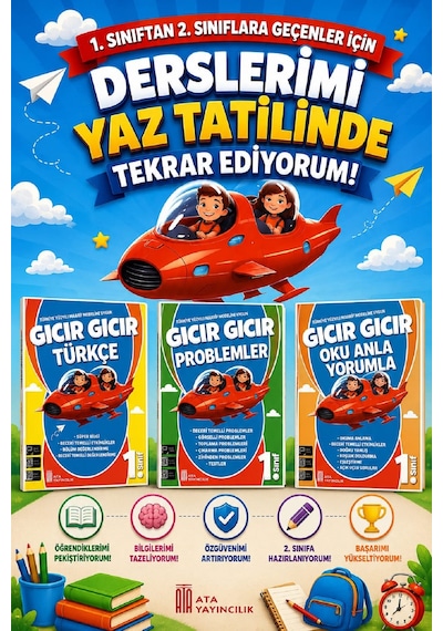 1. Sınıftan 2.sınıfa Geçenler İçin Derslerimi Yaz Tatilinde Tekrar Ediyorum Seti -6