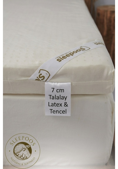 Sleepoos Çift Kişilik 7 CM Lateks Yatak Pedi