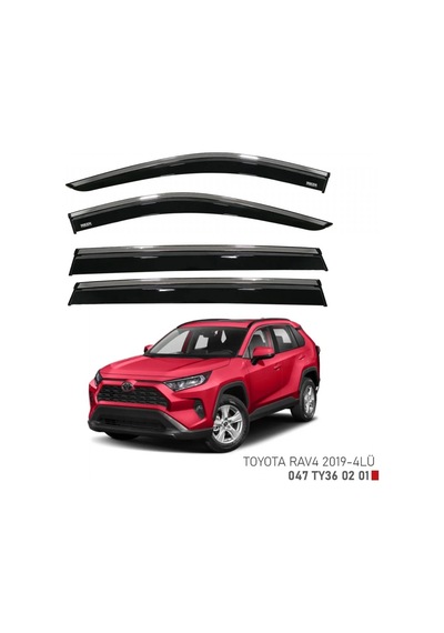 Niken Toyota Uyumlu Rav4 2019+ Kromlu Cam Rüzgarlığı 4 Lü