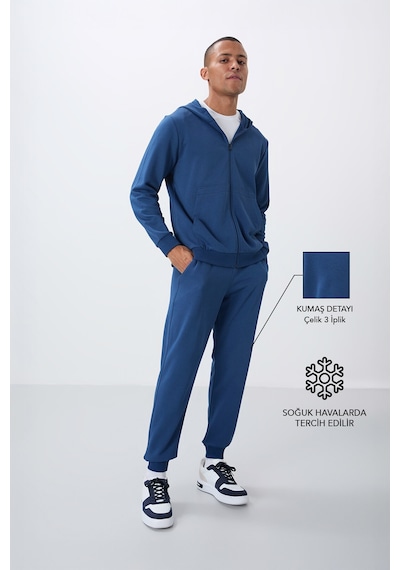Tommy Life Parlament Kompakt Pamuklu Kalın Pürüzsüz Dokulu Kapüşonlu Comfort Fit Erkek Eşofman Takım - 85262 Mavi Tommy Life Parlament Kompakt Pamuklu Kalın Pürüzsüz Dokulu Kapüşonlu Comfort Fit Erkek Eşofman Takım - 85262 Mavi