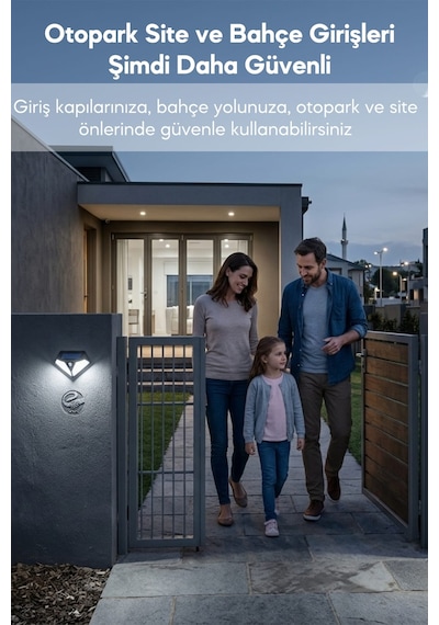 Technosmart 102 Led Solar Duvar Lambası 2 Li Set Hareket Sensörlü, 3 Modlu Ip65 Dış Mekan Aydınlatma