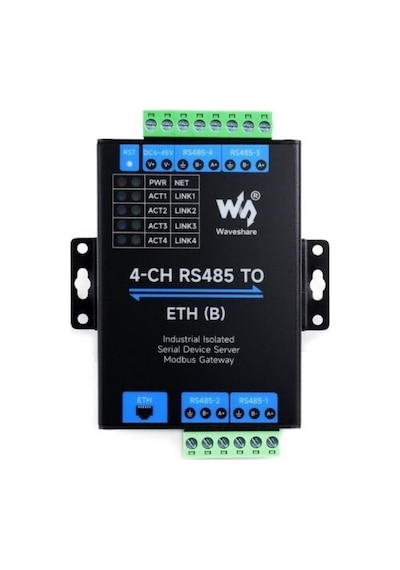 Endüstriyel 4 Kanal Rs485 - Rj45 Ethernet Modülü