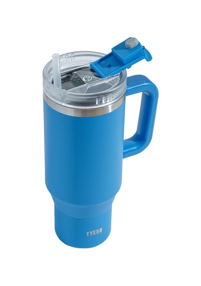 Tyeso Qq Termos Sızdırmaz Pipetli Çift Duvarlı Vakumlu 1200ml TS-8868M Mavi