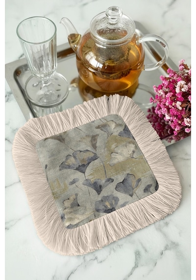 Lüks Vintage Çiçek Saçaklı Sunum Peçetesi - Zarif Bohem Ginkgo Yaprak Gri Bardak Altlığı Mendil Soft Ayışığı Taş Lüks Vintage Çiçek Saçaklı Sunum Peçetesi - Zarif Bohem Ginkgo Yaprak Gri Bardak Altlığı Mendil Soft Ayışığı Taş